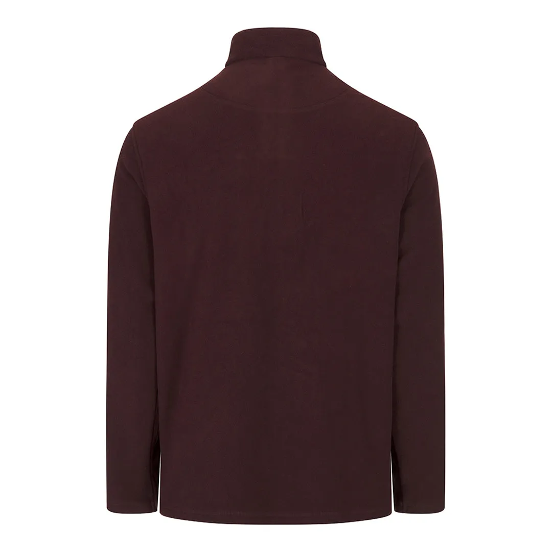 Islander 1/4 Zip Micro-Fleece Shirt Burgundy by Hoggs of Fife