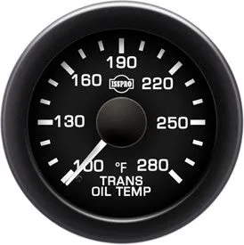 Isspro EV2 2 1/16" 100-280F Transmission Oil Temperature Gauge with Built-in Warning Light