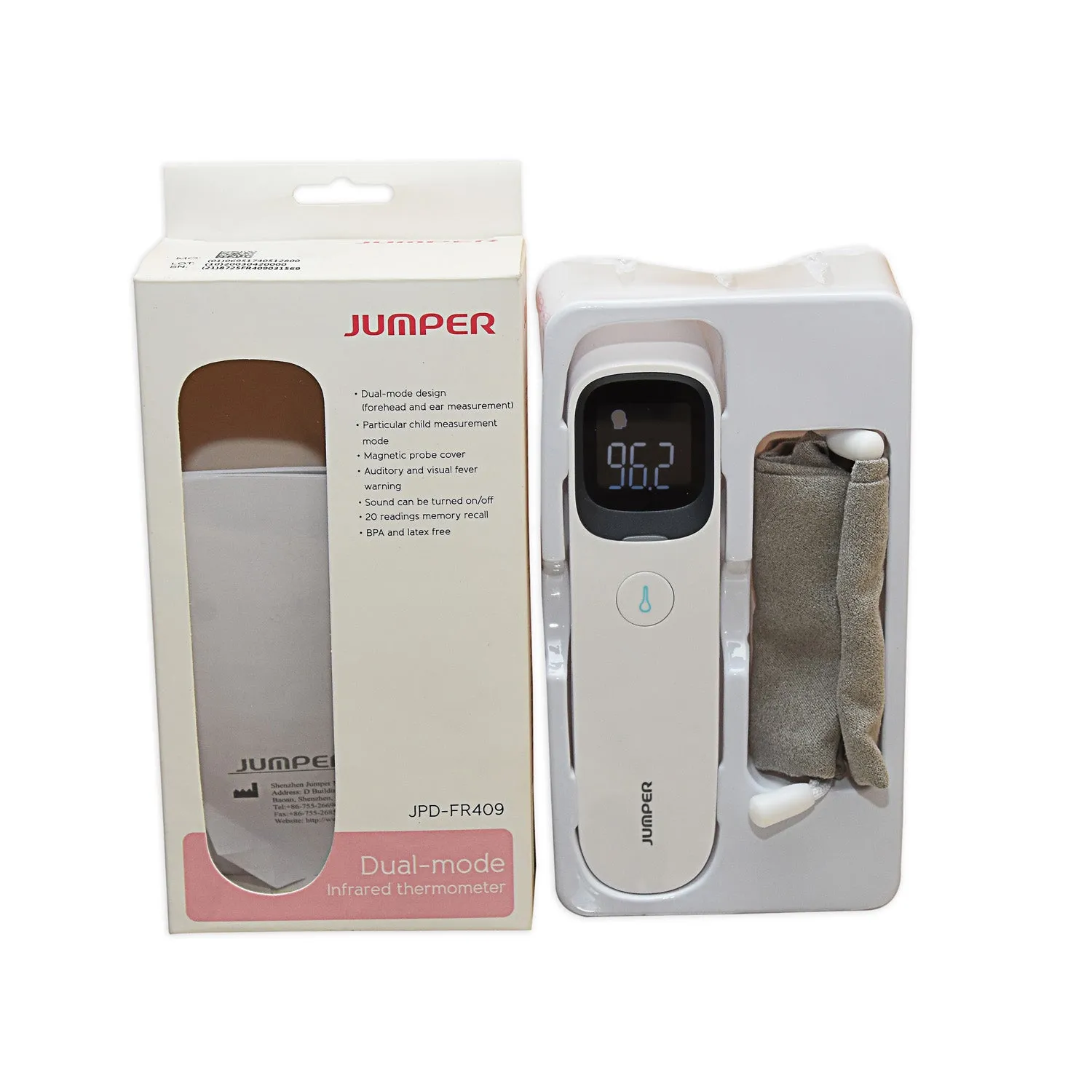 JUMPER DUAL-MODE INFRARED THERMOMETER