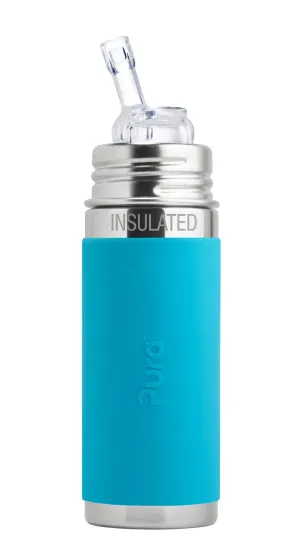 Kiki® 9oz Insulated Straw Bottle - Aqua