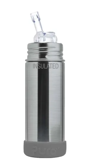 Kiki® 9oz Insulated Straw Bottle - Slate Bumper