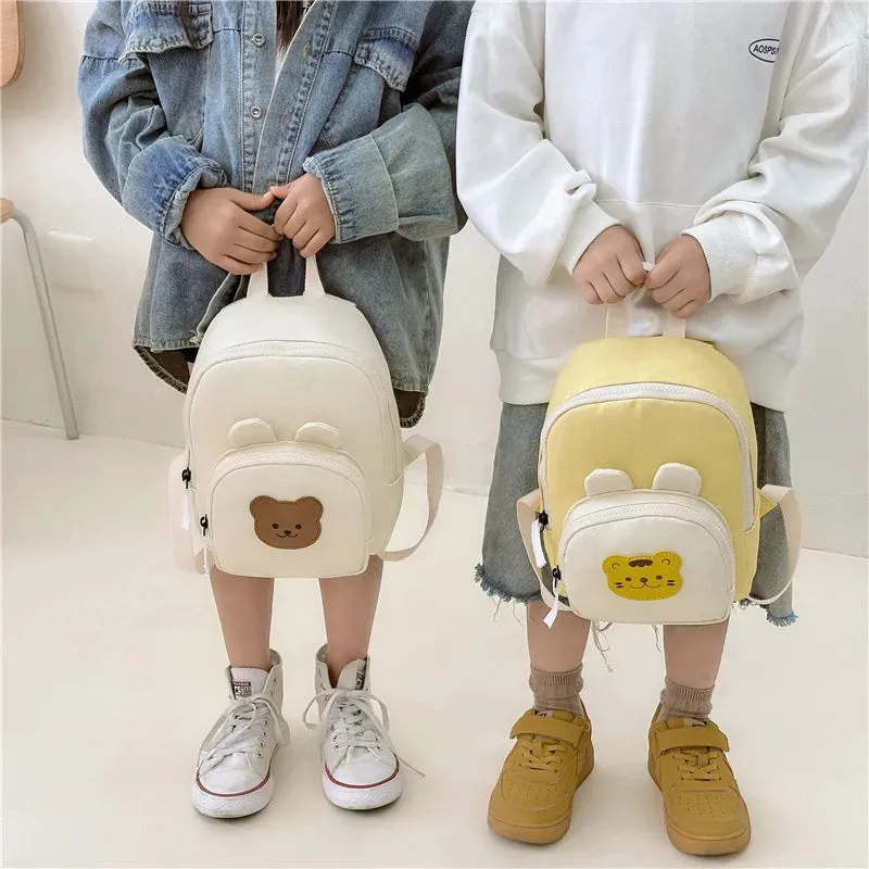 Korean Canvas Kids Backpack - Cute and Functional