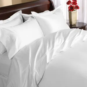 Luxury 1000 TC 100% Egyptian Cotton Queen Sheet Set In White