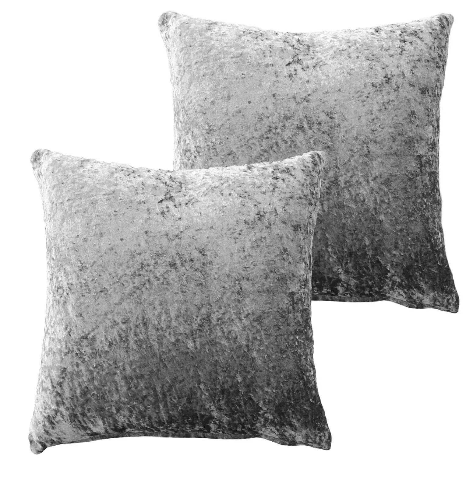 Pack of 2 Crushed Velvet Cushion Covers 17x17 Inches Luxurious Decorative Pillow Cases for Indoor Outdoor Home Décor by OLIVIA ROCCO