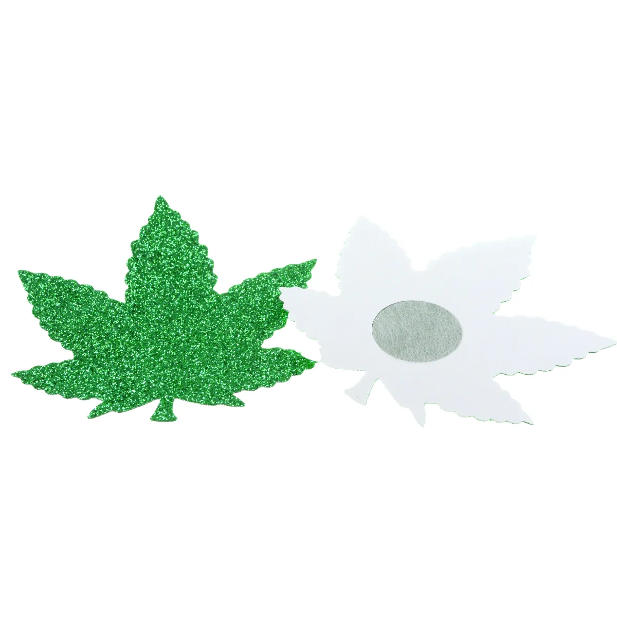 Pasties Pot Leaf Glitter  5pk