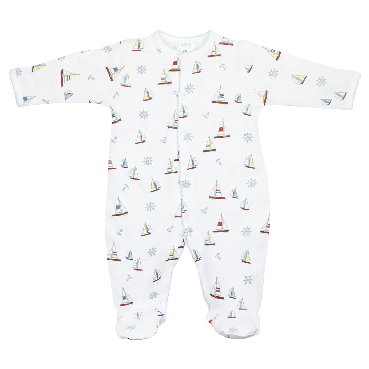 Sailing Printed Footie | Baby Boy