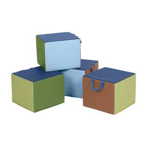 SoftZone Children's Cozy Cubes, Flexible Seating, 4-Pack