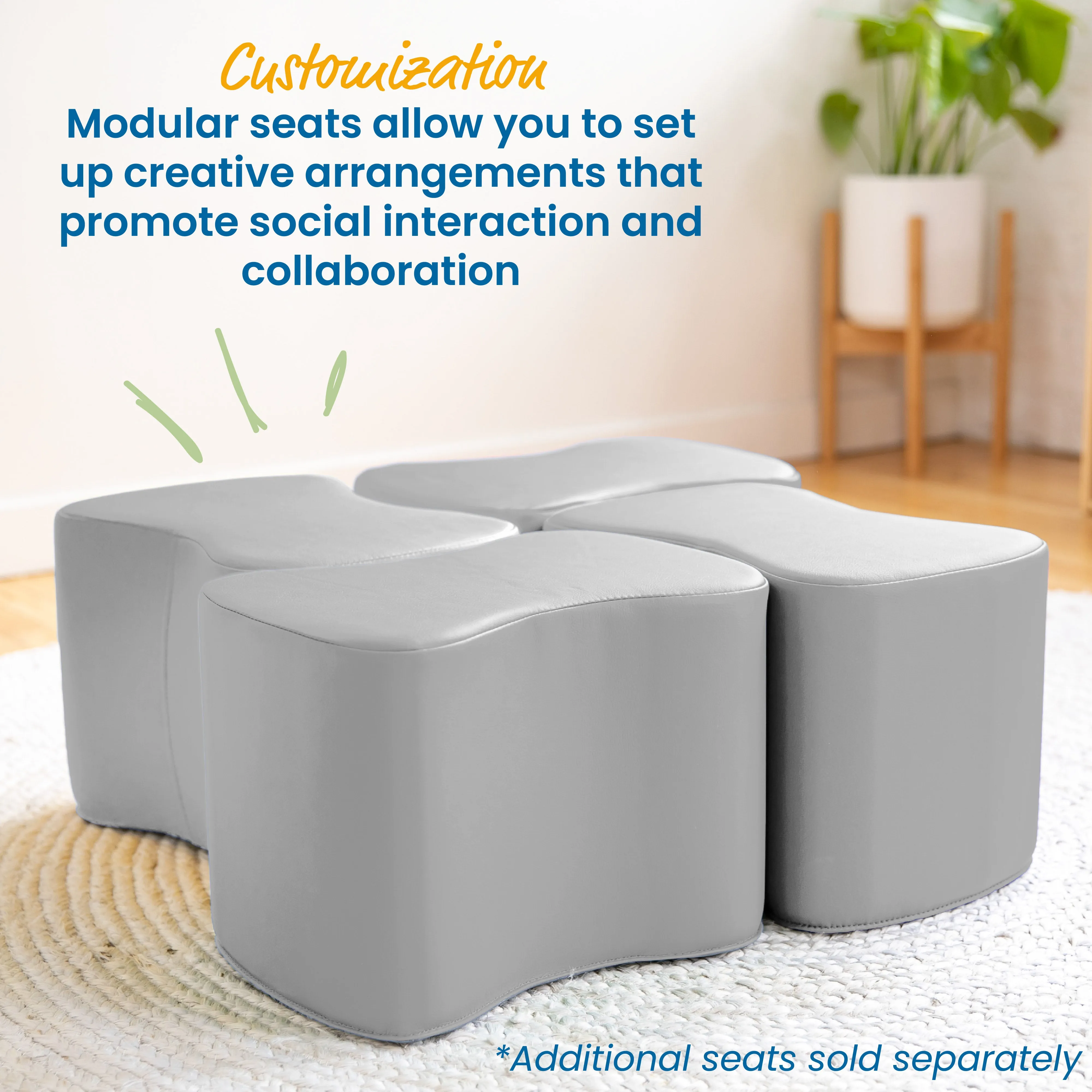 Toddler Modular Stool Set, Flexible Seating, 2-Pack