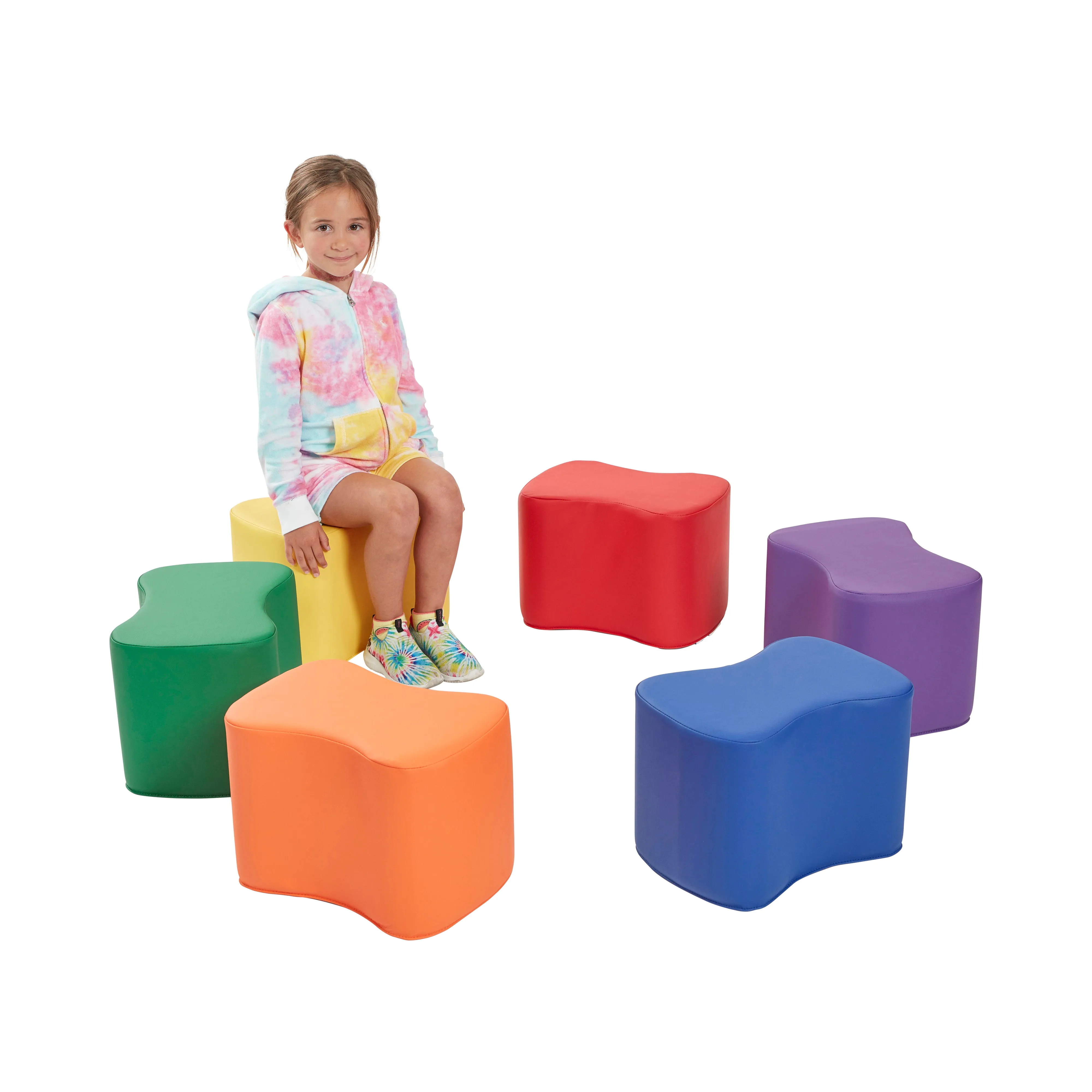 Toddler Modular Stool Set, Flexible Seating, 6-Piece