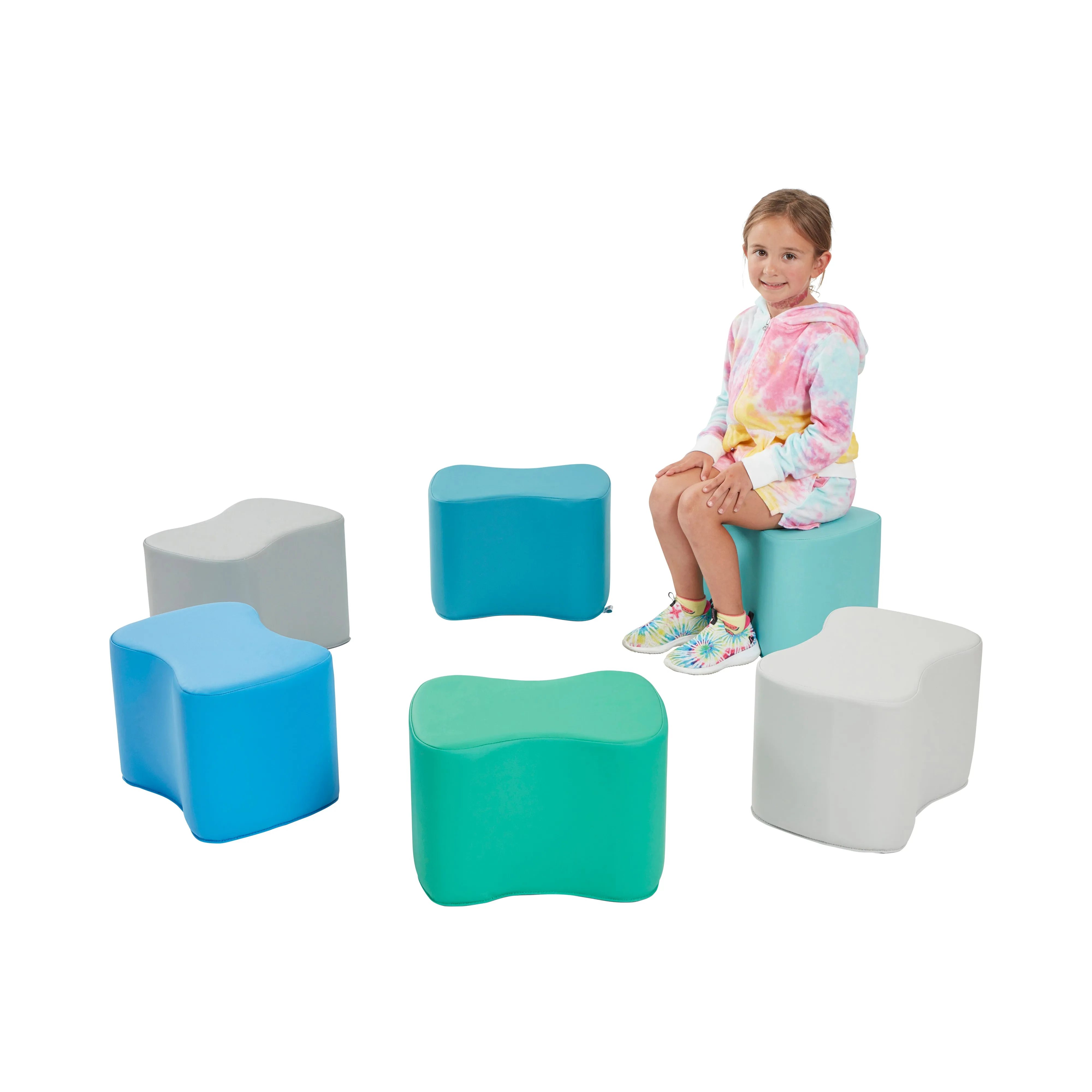 Toddler Modular Stool Set, Flexible Seating, 6-Piece