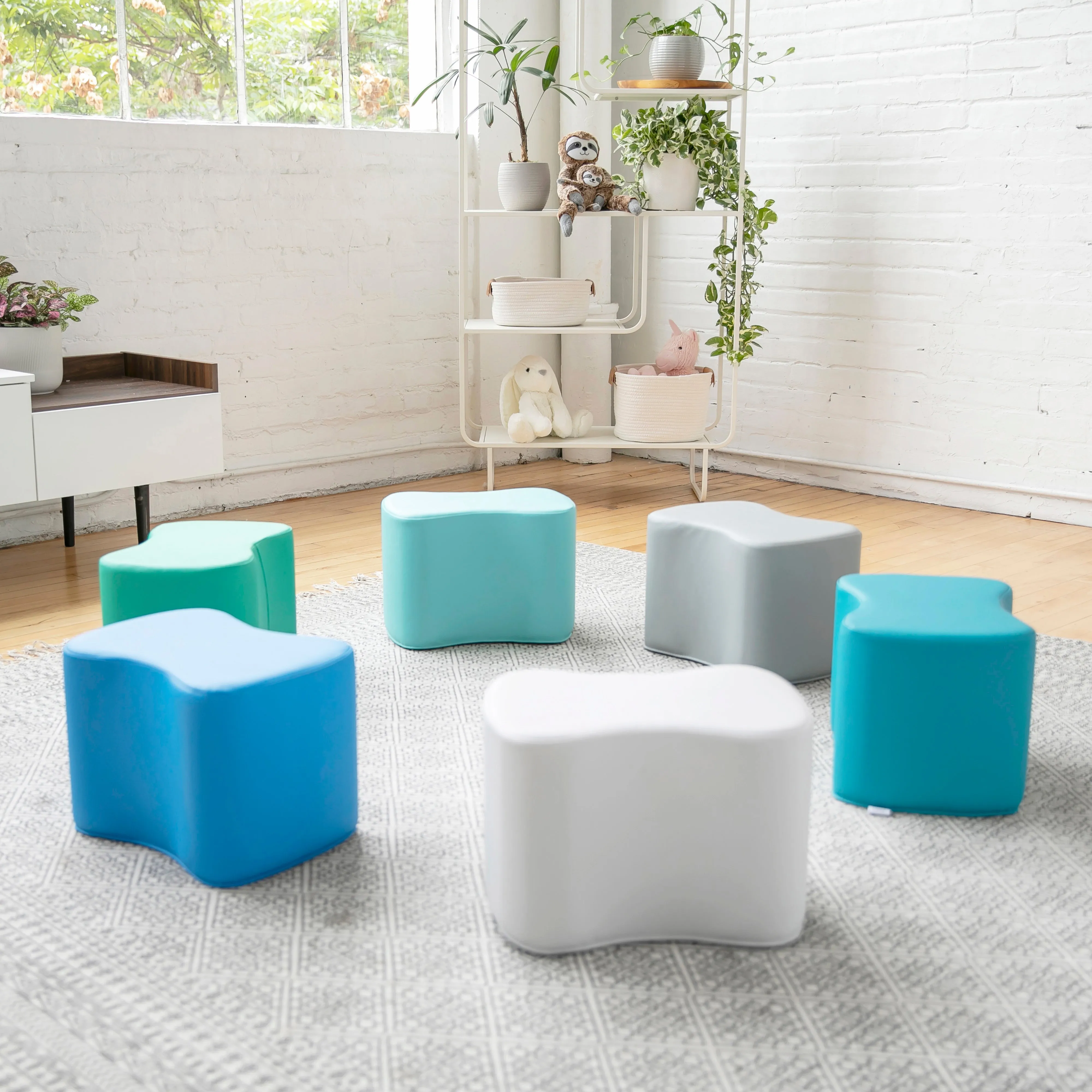 Toddler Modular Stool Set, Flexible Seating, 6-Piece