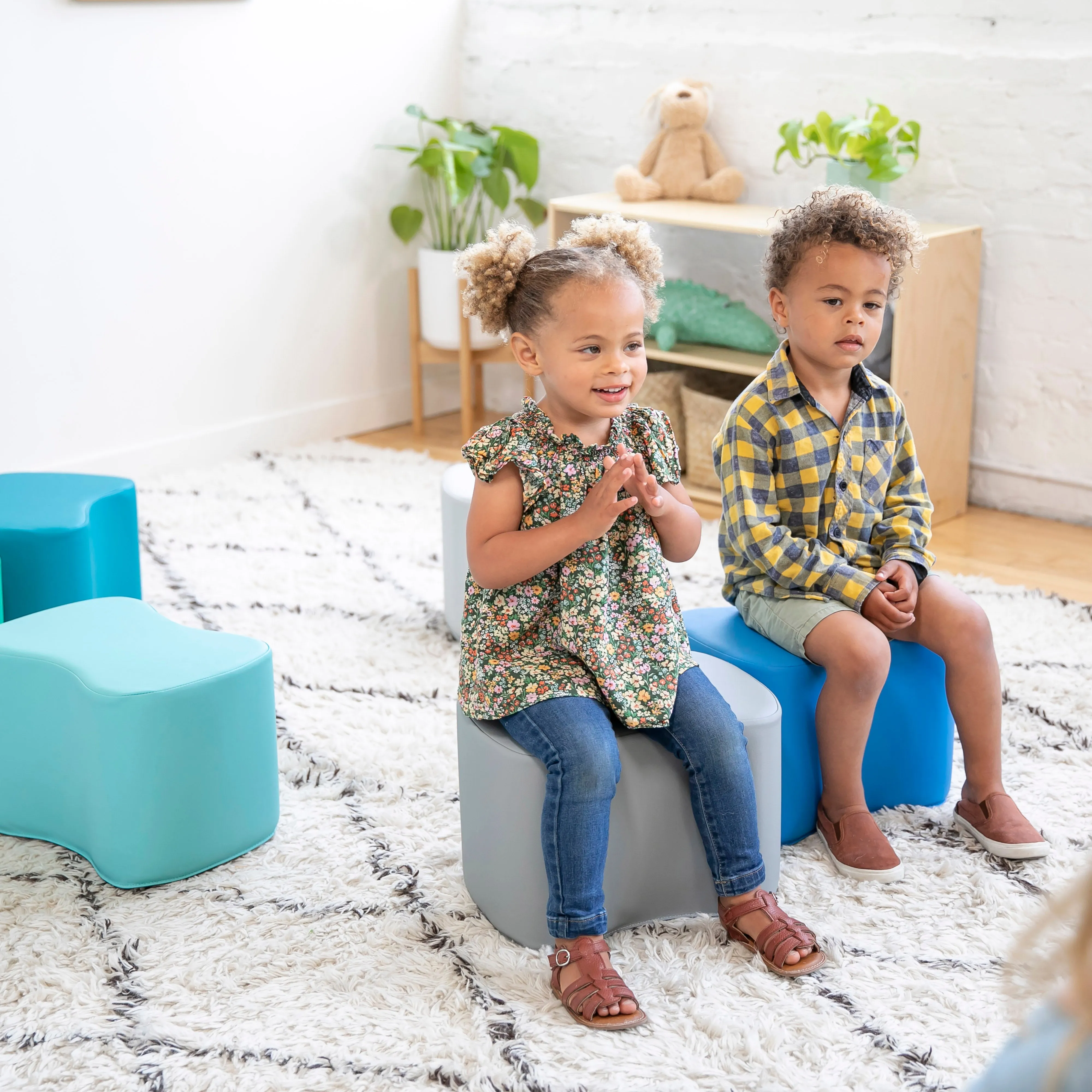 Toddler Modular Stool Set, Flexible Seating, 6-Piece