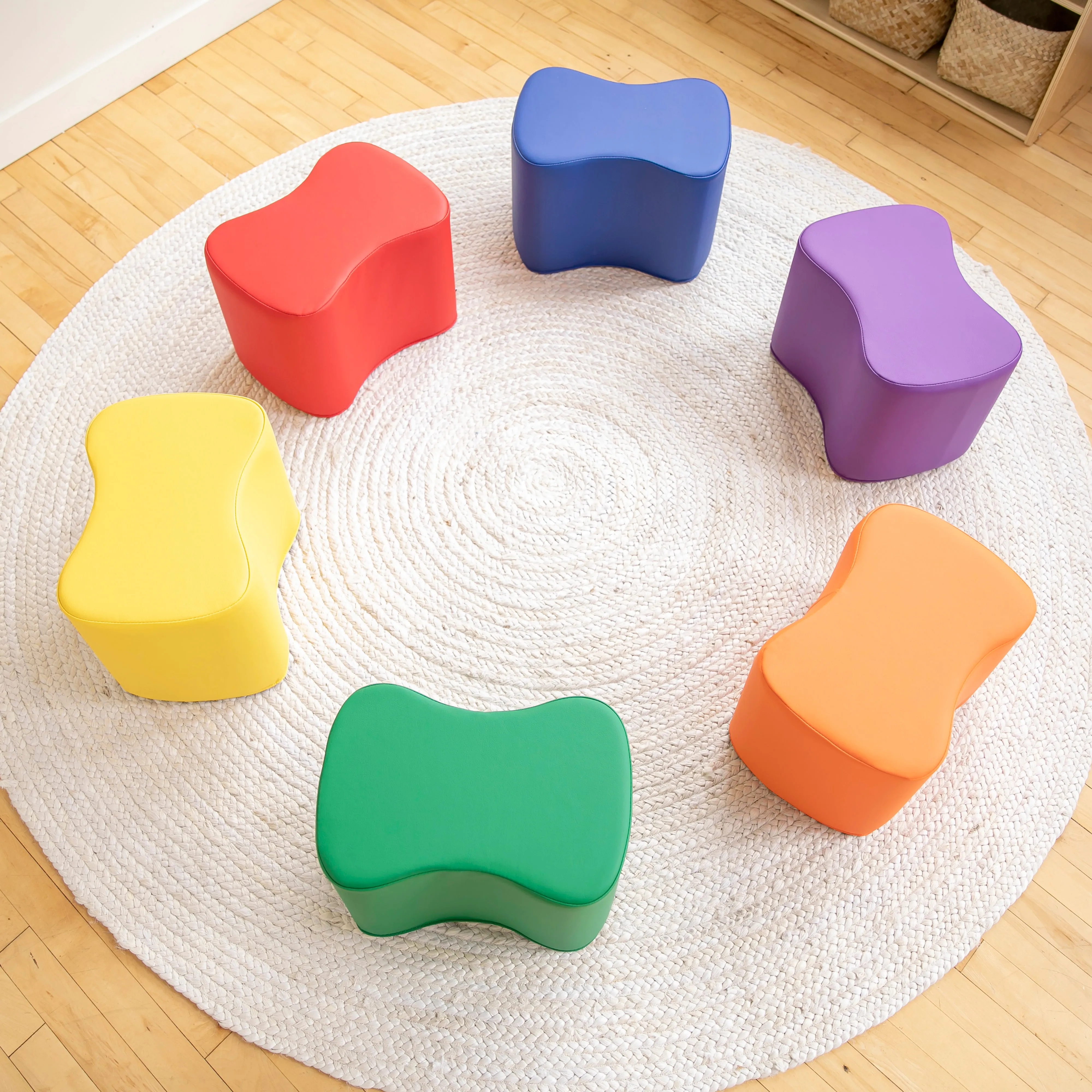 Toddler Modular Stool Set, Flexible Seating, 6-Piece