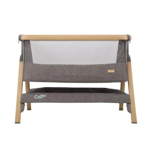 Tutti Bambini CoZee Bedside Crib - Oak and Charcoal