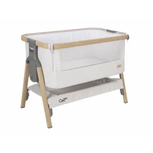 Tutti Bambini Cozee Bedside Crib-Oak/Sterling Silver