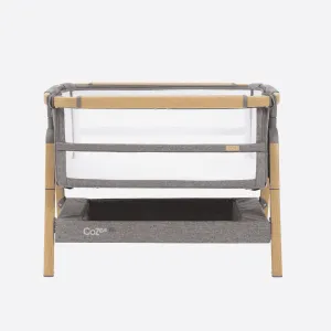 Tutti Bambini Cozee XL Bedside Crib and Cot - Oak/Charcoal