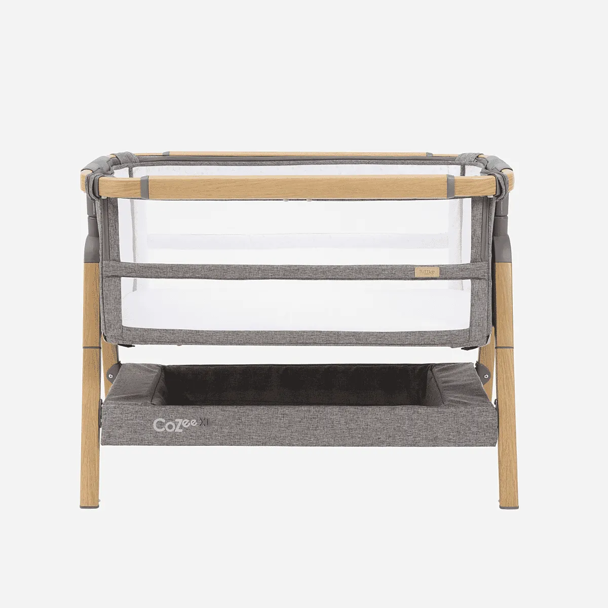 Tutti Bambini Cozee XL Bedside Crib and Cot - Scandinavian Walnut/Ecru