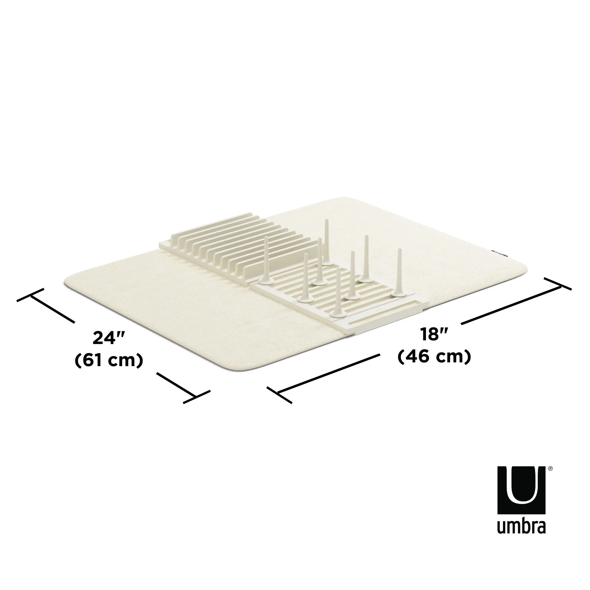 UDry Peg Dish Rack with Mat