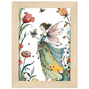 Vampire Art Fairy Garden Classic Semi-Glossy Paper Wooden Framed Poster - Fairy Queen