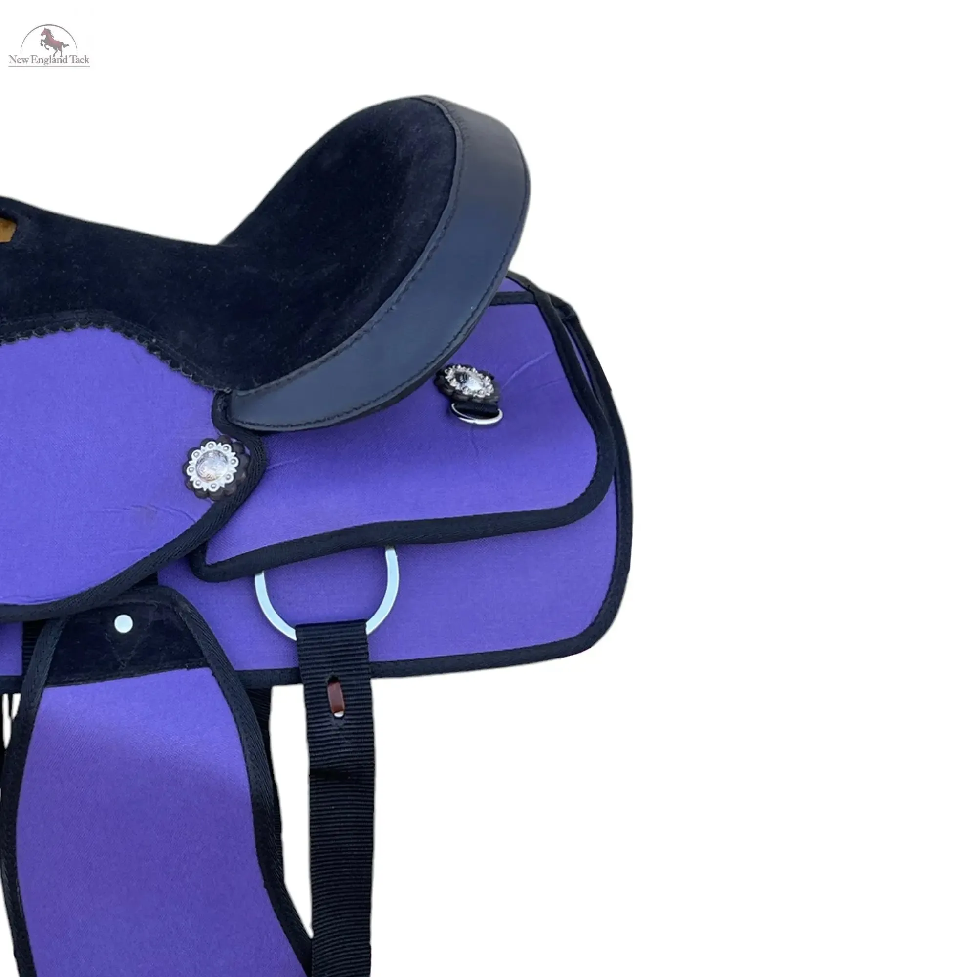 Youth Western New Generation Horse Synthetic Saddle - 10" 12" 13"- Blue/Black/Light Brown/Pink Color Saddle